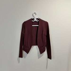 Pentagone | womens small burgundy cardigan blazer type preppy business casual